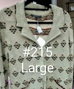 Tan zip up alpaca sweater